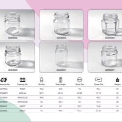 Clear Glass Food Jars 40ml - 50ml